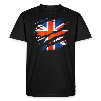 Great Britain 1 01 - Men's Premium Organic T-Shirt - black - Front - Nico (187cm)