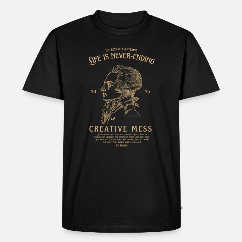 CREATIVE MESS (SCHWARZ) - Männer Premium Bio T-Shirt - Schwarz