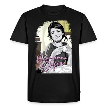 Buongiorno Sofia - T-shirt Premium bio Homme - noir - Devant - Nico (187cm)