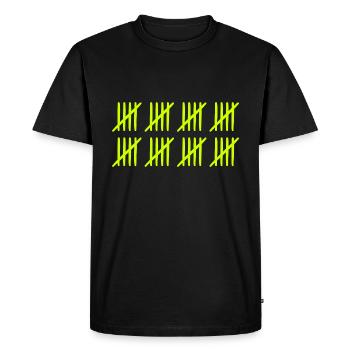 Tally list 40 years old - Men's Premium Organic T-Shirt - black - Front - Nico (187cm)