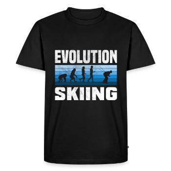 Skiing Evolution Vintag Winter Sport Ski - Men's Premium Organic T-Shirt - black - Front - Nico (187cm)