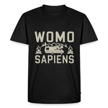 Womo Sapiens - Men's Premium Organic T-Shirt - black - Front - Nico (187cm)