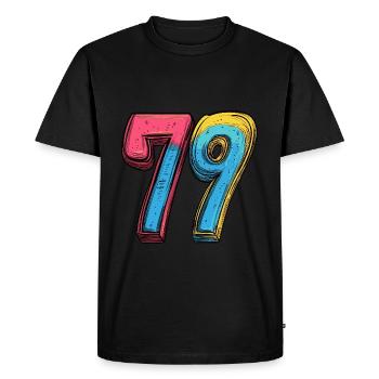 Bande dessinée à 79 numéros - T-shirt Premium bio Homme - noir - Devant - Nico (187cm)