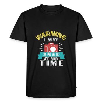 Photographe Photographie Photographie Cadeau - T-shirt Premium bio Homme - noir - Devant - Nico (187cm)