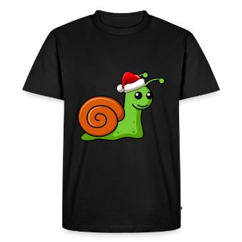 Noël de Snail Comic - T-shirt Premium bio Homme - noir - Devant - Nico (187cm)