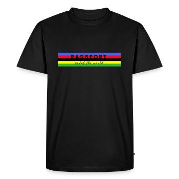 Cycling World Champion - Men's Premium Organic T-Shirt - black - Front - Nico (187cm)