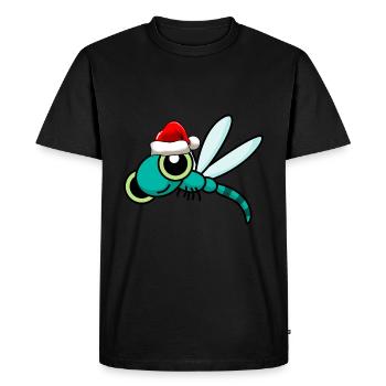 Libellule de Noël Libellule - T-shirt Premium bio Homme - noir - Devant - Nico (187cm)