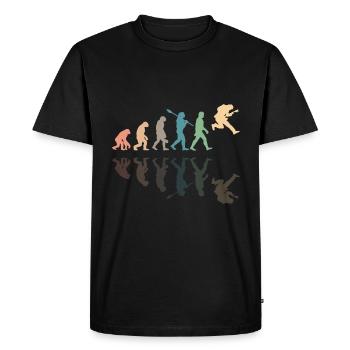 Human Evolution Guitar Band Retro Vintage - T-shirt Premium bio Homme - noir - Devant - Nico (187cm)