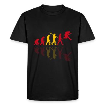 Human Evolution Guitar Band Retro Vintage Spanish - Men's Premium Organic T-Shirt - black - Front - Nico (187cm)