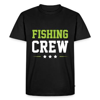 Fishing Crew - Men's Premium Organic T-Shirt - black - Front - Nico (187cm)