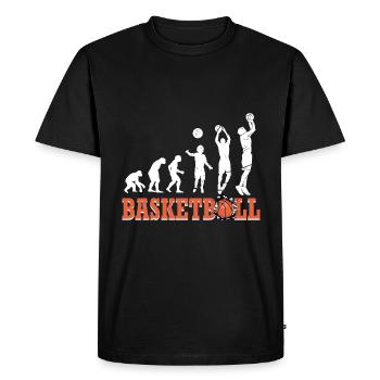 Évolution du sport de basketball pour BBall Lovers Dunk - T-shirt Premium bio Homme - noir - Devant - Nico (187cm)