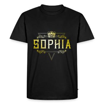 Sophia - T-shirt Premium bio Homme - noir - Devant - Nico (187cm)