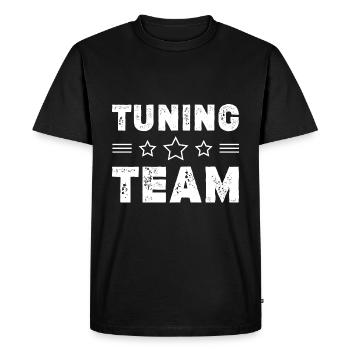 Tuning Team - Men's Premium Organic T-Shirt - black - Front - Nico (187cm)