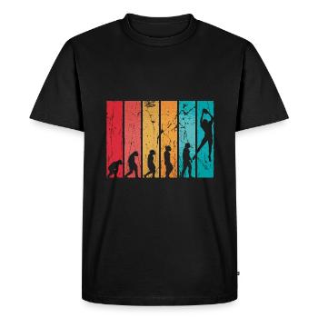 Rugby Ball Sport Player Retro Evolution Rugby Team - T-shirt Premium bio Homme - noir - Devant - Nico (187cm)