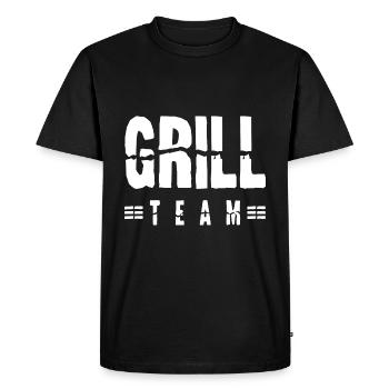 Grill Team - Men's Premium Organic T-Shirt - black - Front - Nico (187cm)