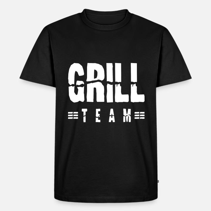 Grill Team - Männer Premium Bio T-Shirt - Schwarz