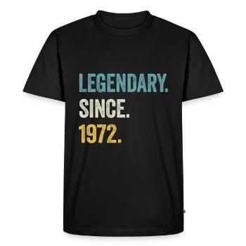 52e anniversaire 52 ans de légende depuis 1972 - T-shirt Premium bio Homme - noir - Devant - Nico (187cm)