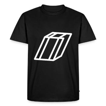 Lettre cadre I - T-shirt Premium bio Homme - noir - Devant - Nico (187cm)