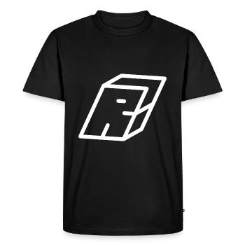 Lettre d’esquisse R - T-shirt Premium bio Homme - noir - Devant - Nico (187cm)