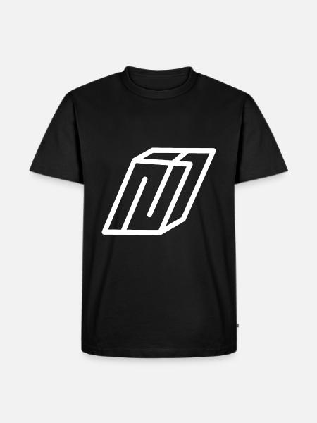 Outline Letter N - Men's Premium Organic T-Shirt - black