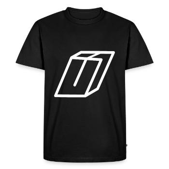 Lettre d’esquisse U - T-shirt Premium bio Homme - noir - Devant - Nico (187cm)