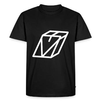 Lettre cadre V - T-shirt Premium bio Homme - noir - Devant - Nico (187cm)