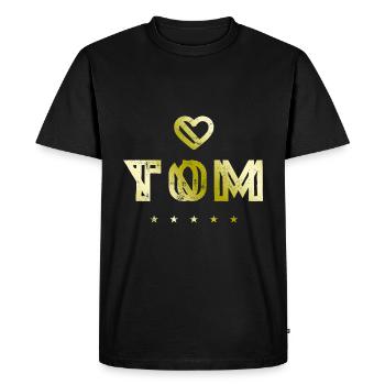 Tom Herz - T-shirt Premium bio Homme - noir - Devant - Nico (187cm)