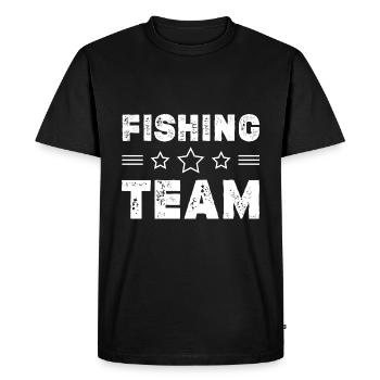 Équipe de pêche - T-shirt Premium bio Homme - noir - Devant - Nico (187cm)