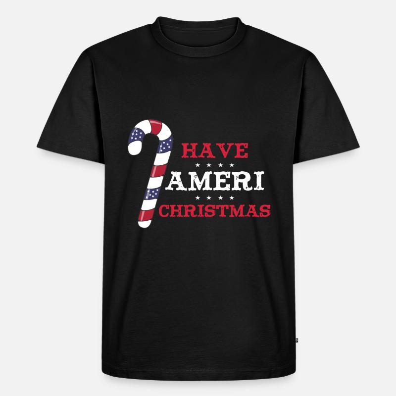 Have Ameri Christmas - Männer Premium Bio T-Shirt - Schwarz