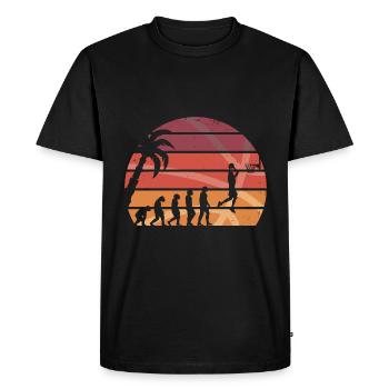 Basketball Evolution From Monkey To Men BBall - T-shirt Premium bio Homme - noir - Devant - Nico (187cm)