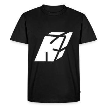 Résumé K lettre - T-shirt Premium bio Homme - noir - Devant - Nico (187cm)