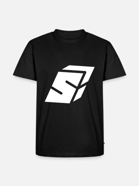 Abstract S letter - Men's Premium Organic T-Shirt - black