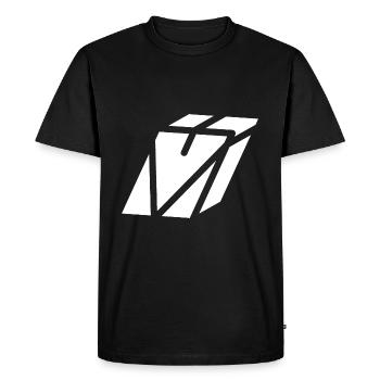 Lettre du résumé V - T-shirt Premium bio Homme - noir - Devant - Nico (187cm)