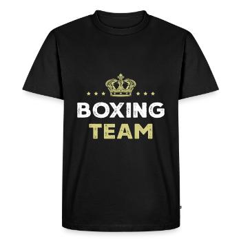 Boxing Team - Men's Premium Organic T-Shirt - black - Front - Nico (187cm)