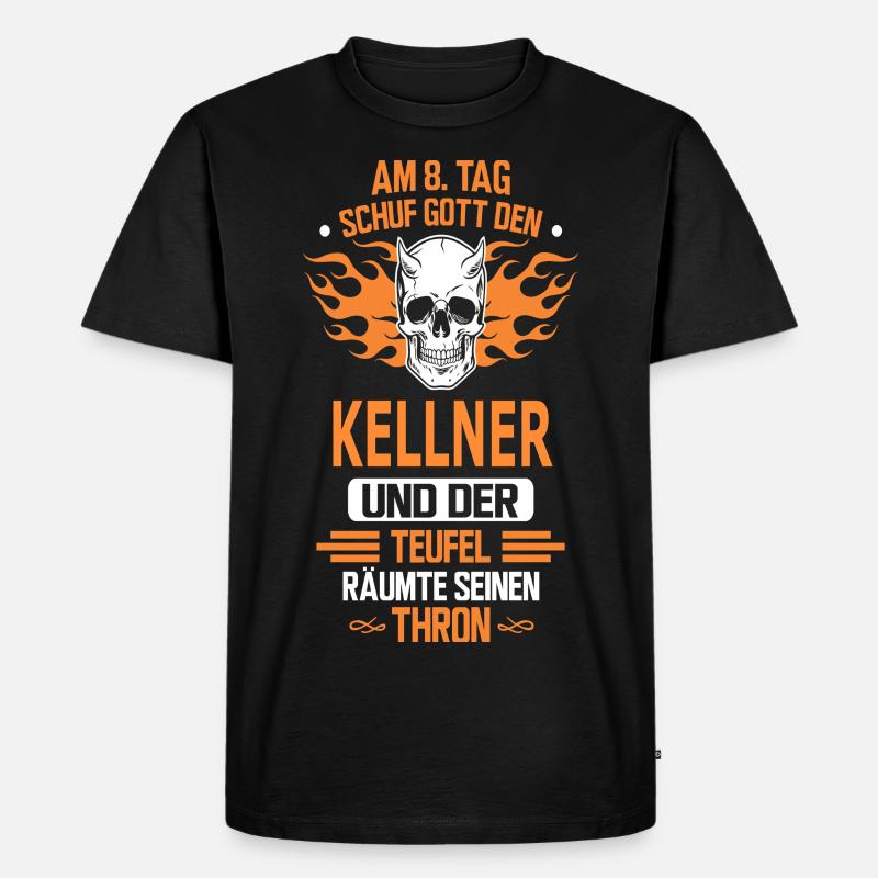 KELLNER - Männer Premium Bio T-Shirt - Schwarz