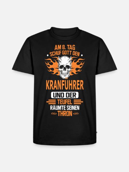 KRANFÜHRER - Männer Premium Bio T-Shirt - Schwarz