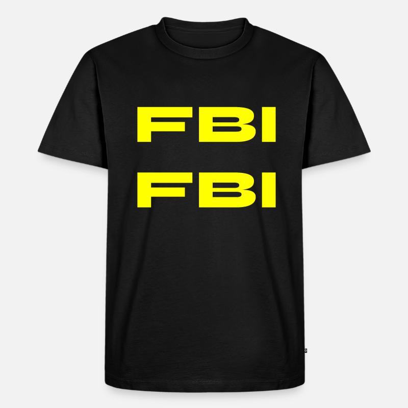 FBI - Männer Premium Bio T-Shirt - Schwarz