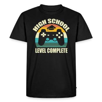 Lycée Idée Cadeau Gamer Bac Jeux Vidéo Fac Console - T-shirt Premium bio Homme - noir - Devant - Nico (187cm)