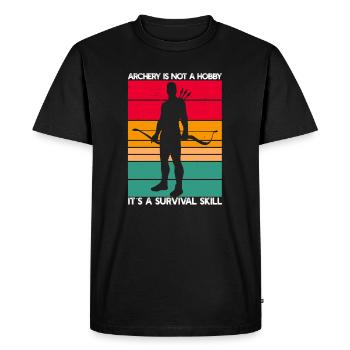 Archery Is Not A Hobby - Men's Premium Organic T-Shirt - black - Front - Nico (187cm)