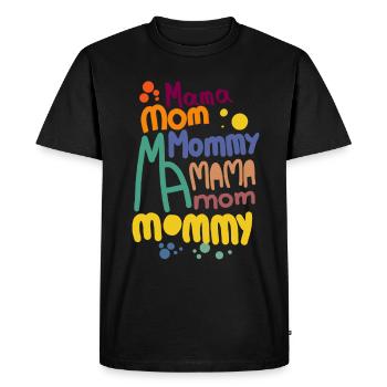 Maman - T-shirt Premium bio Homme - noir - Devant - Nico (187cm)