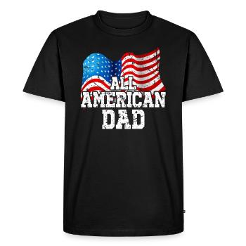 All American Dad - Men's Premium Organic T-Shirt - black - Front - Nico (187cm)