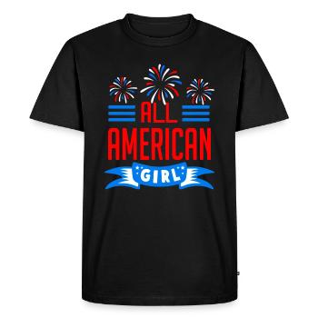 All American Girl - Men's Premium Organic T-Shirt - black - Front - Nico (187cm)