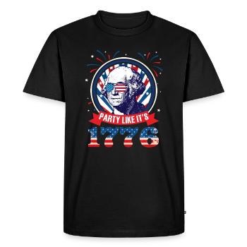 July 4th Party like its 1776 - Men's Premium Organic T-Shirt - black - Front - Nico (187cm)