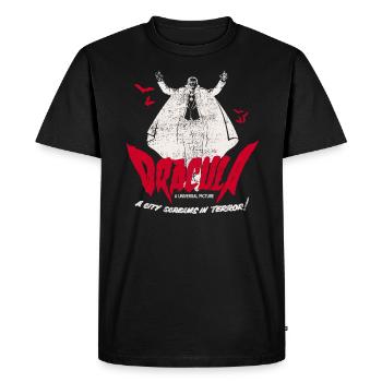 Universal Monsters Dracula L'écriture Rouge - T-shirt Premium bio Homme - noir - Devant - Nico (187cm)