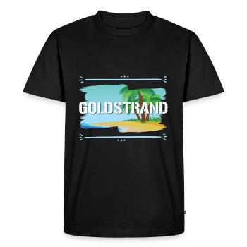 Golden Sands - Men's Premium Organic T-Shirt - black - Front - Nico (187cm)