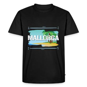 Majorque - T-shirt Premium bio Homme - noir - Devant - Nico (187cm)
