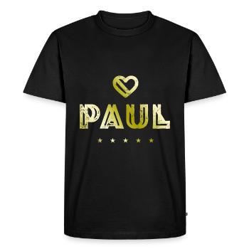 Paul Herz - Men's Premium Organic T-Shirt - black - Front - Nico (187cm)