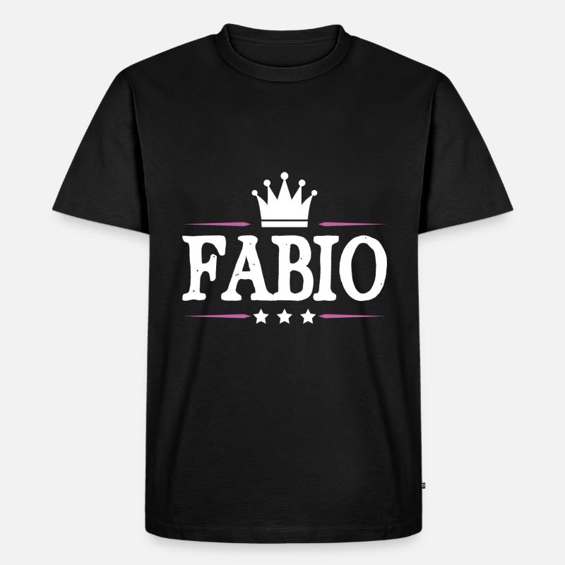 Fabio - Männer Premium Bio T-Shirt - Schwarz