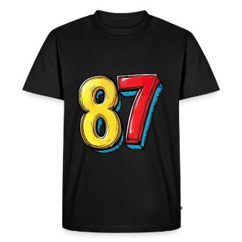 Bande dessinée 87 numéros - T-shirt Premium bio Homme - noir - Devant - Nico (187cm)