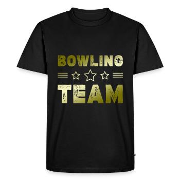 Équipe de bowling - T-shirt Premium bio Homme - noir - Devant - Nico (187cm)
